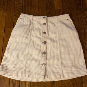 Abercrombie and Fitch cord button front mini skirt